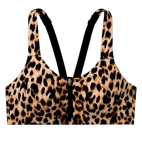 Victoria’s Secret knockout Maximum Support Front Close Sports Bra animal print - Picture 1 of 6